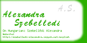 alexandra szebelledi business card
