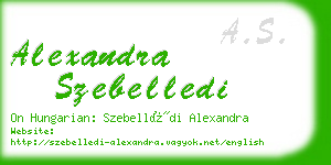 alexandra szebelledi business card